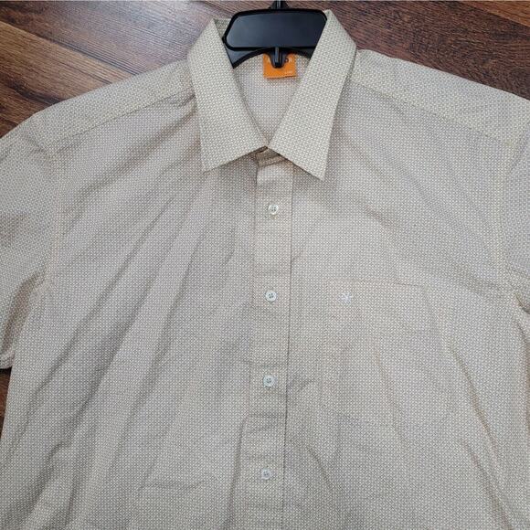 The Aviator Large Short‎ Sleeve Shirt Men's Casual Dress Diamond Pattern - Picture 3 of 8